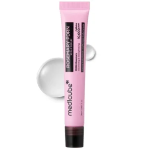 ront view of a slim pink precision tube of Medicube Rosemary PDRN Scalp Serum with 10,000 ppm Caffeine.
